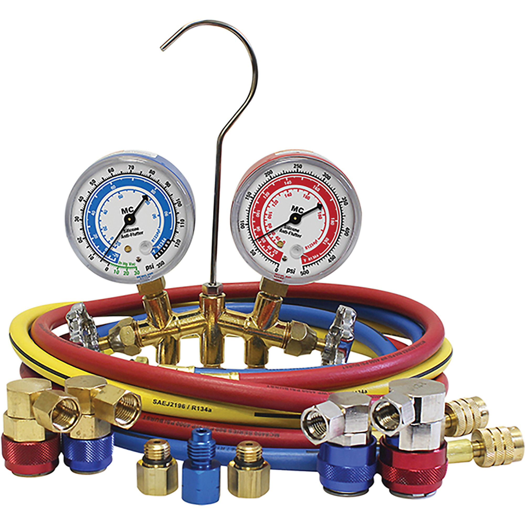 ATD MANIFOLD A/C GAUGES BRAS SET, Model# 10284